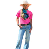Texas True Threads Pink Aztec Tee
