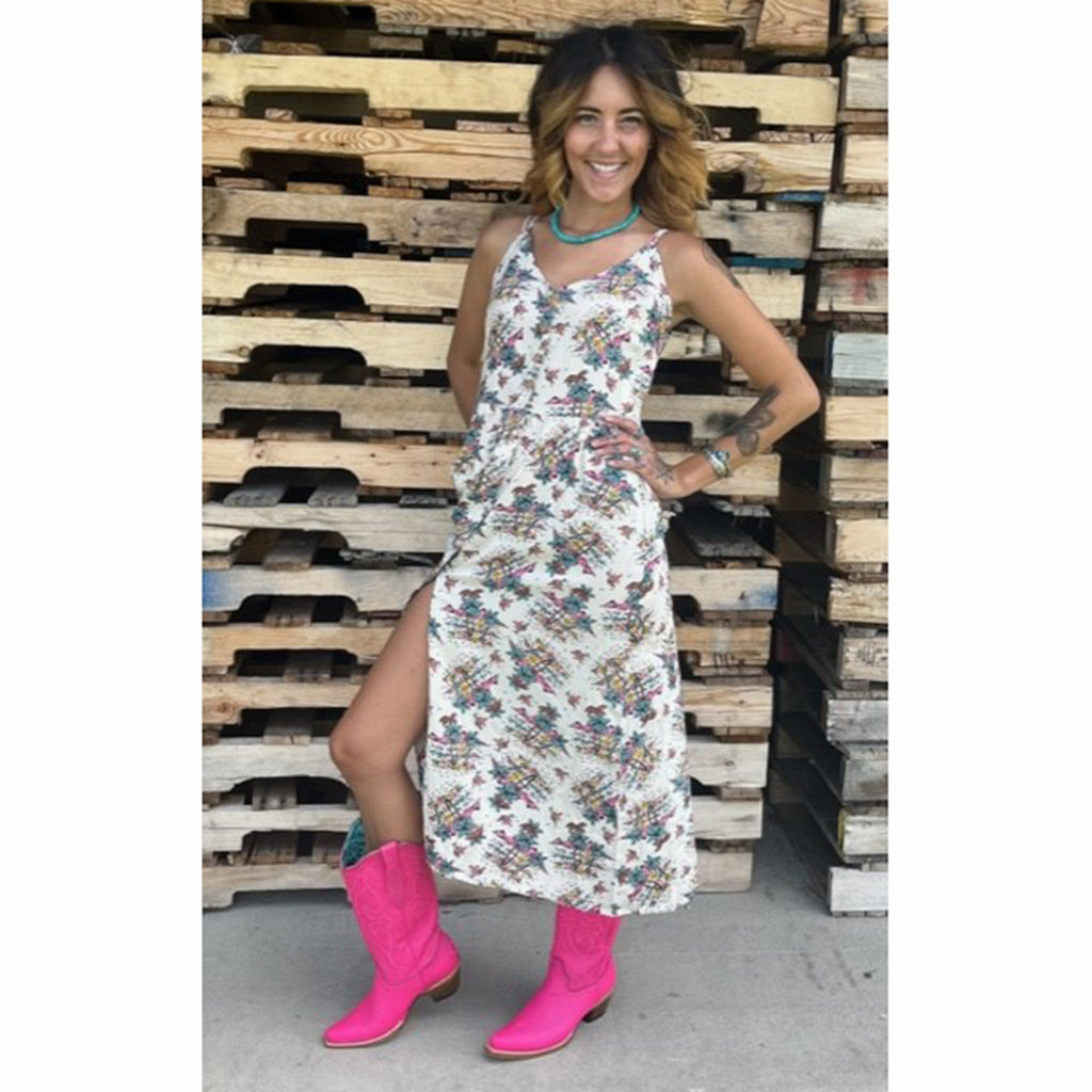 Rock & Roll Cowgirl Summer Print Button Down Tank Dress Rock & Roll Cowgirl Summer Print Button Down Tank Dress