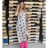 Rock & Roll Cowgirl Summer Print Button Down Tank Dress