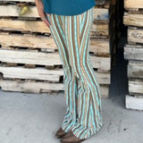 Rock & Roll Aztec Stripe Flare Jeans