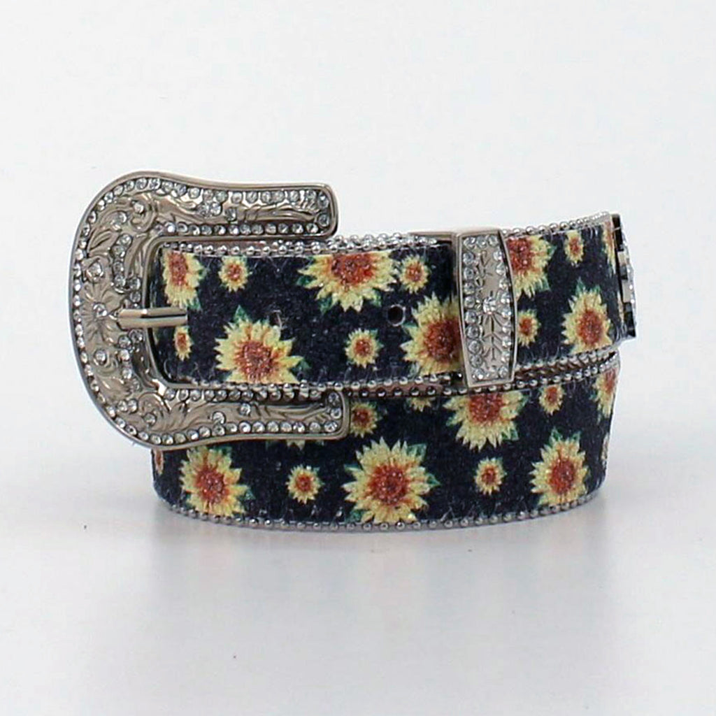 Angel Ranch Girl's Glitter Sunflower Belt