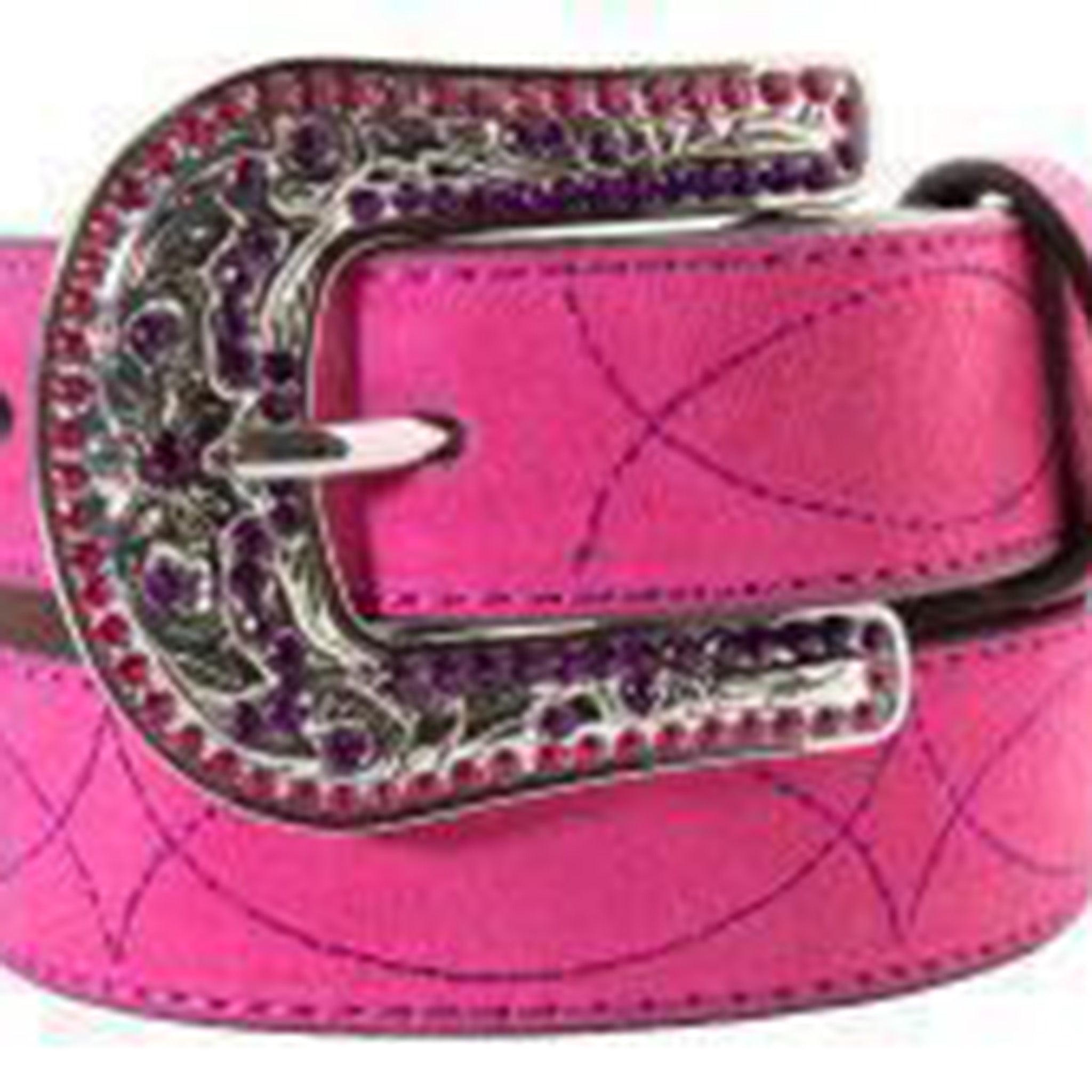 Emanuel Ungaro Hot Pink Leather Gold Piping Belt Emanuel Ungaro 1980s Floral Gold Metallic Ribbon Vintage  main image 2