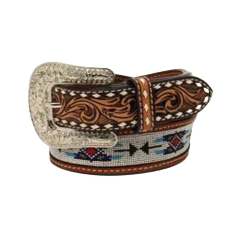 Angel Ranch Women's Tooled & Beaded Belt