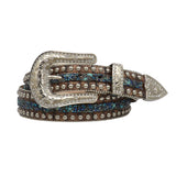 Angel Ranch Women's Gator Crystals Western Belt- Front