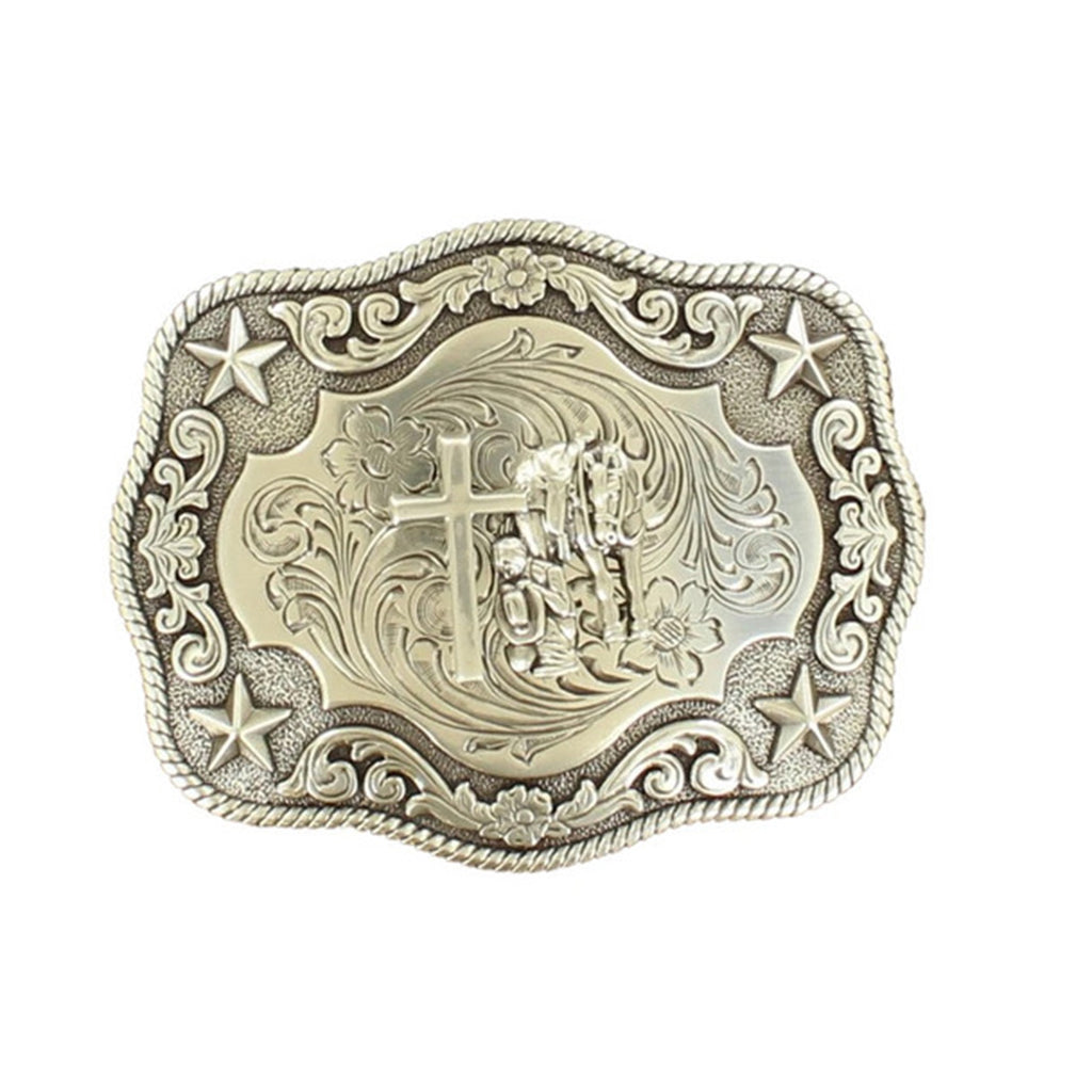 Rectangular Praying Cowboy Buckle