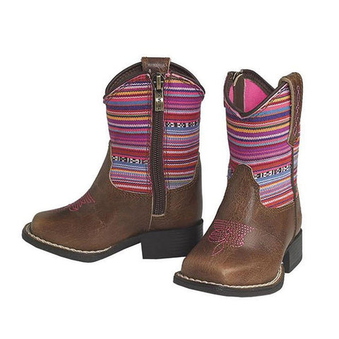 Ariat Toddler Girl's Lil' Stompers Aurora Stripe Multicolor Boots