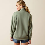 Ariat Women's Foundation Logo 1/2 Zip Sweatshirt With Long Sleeve Back View