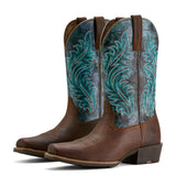 Ariat Women's Sassy Brown Round Up Narrow Cutter Toe Western Boot