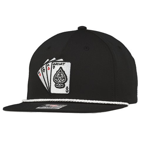 Ariat Black Embroidered Aces Cap