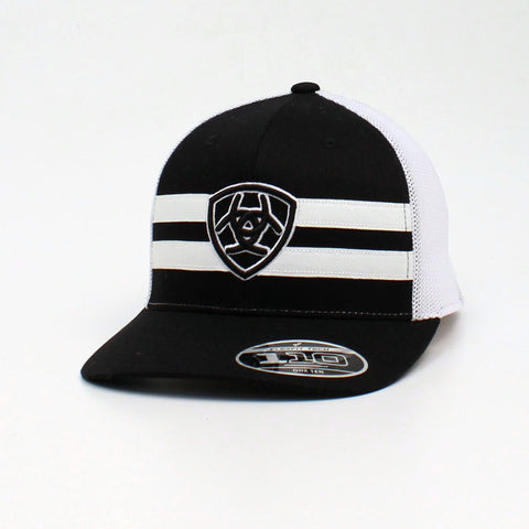 Ariat Black White Stripe Cap