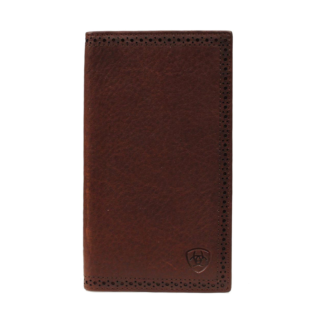 Dark Copper Perforated Edge Rodeo Wallet