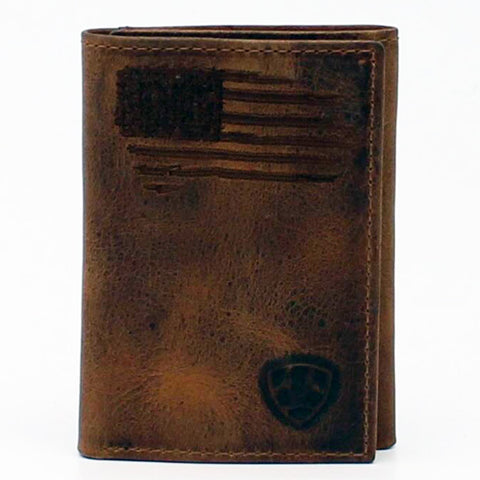 Ariat Brown Patriot Flag Trifold