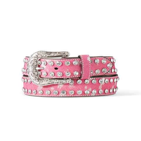 Ariat Women's Pink Acid Wash Western Belt-Front