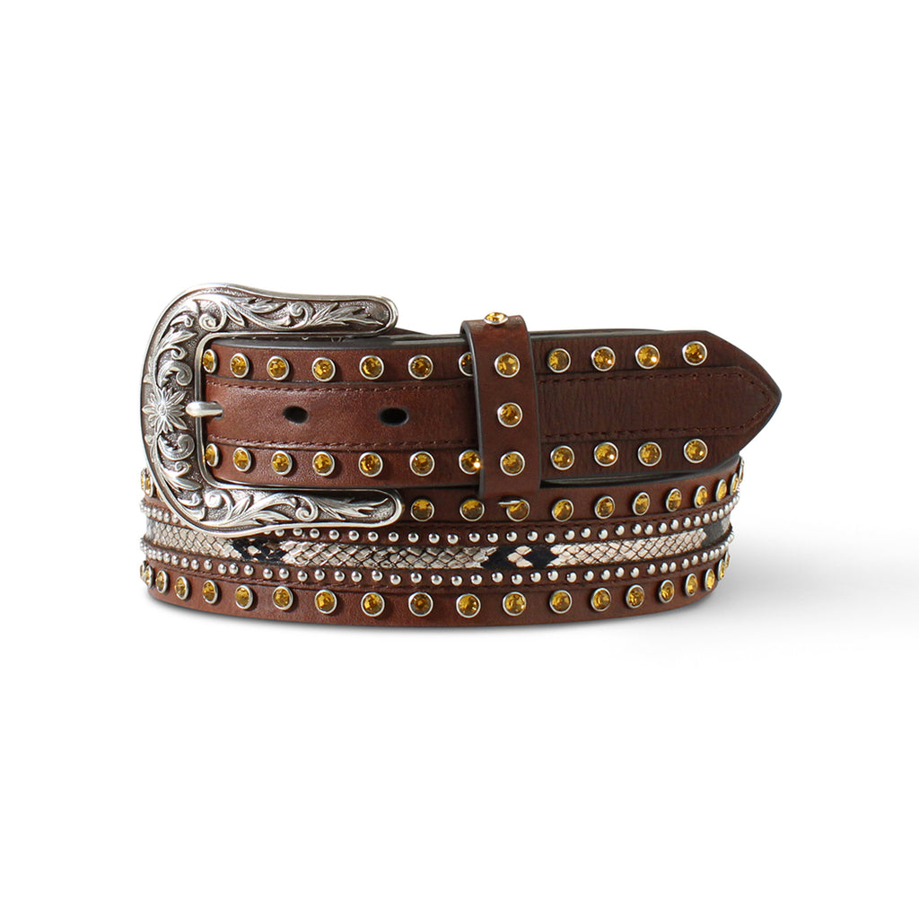 Ariat Women's Studded Snake Western Belt-Front