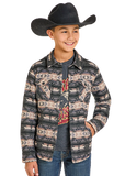 Panhandle Slim Boy's Black Aztec Jacket