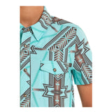 Boys' TEK Western Chevron Short Sleeve Shirt Pocket View