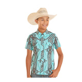 Boys' TEK Western Chevron Short Sleeve Shirt