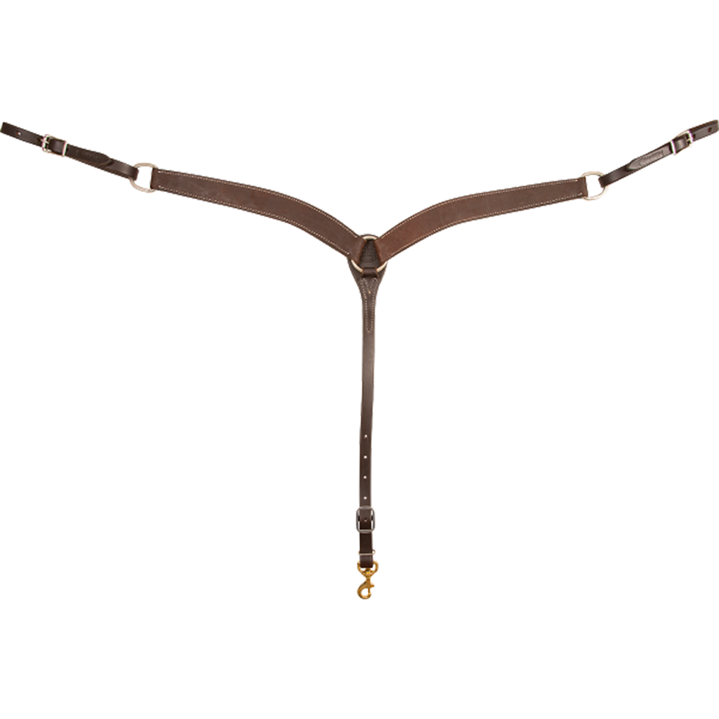 Martin Saddlery Chocolate Roughout Breastcollar