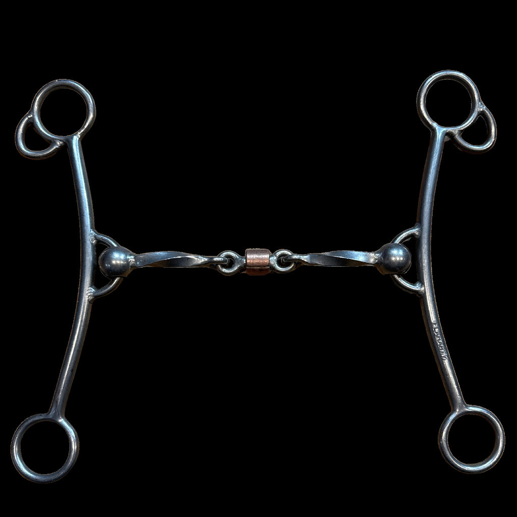 Big Duke with 3 piece square twist mouthpiece on a black background.