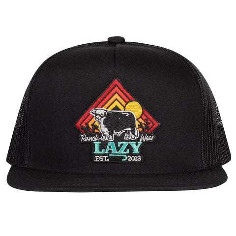 Black Snapback Featuring a Striking Cactus Sunrise Graphic