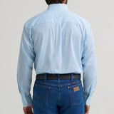 Back side view of the shirt, it has a single pleat. 