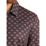 Rock & Roll Cowboy Men's Black Aztec Diamond Polo