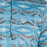 Close up view of the shirt design. 