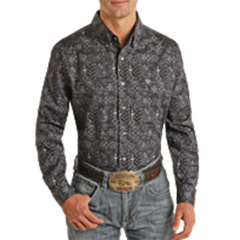 Rock & Roll Navy Bandana Long Sleeve