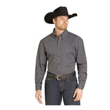 Rock N Roll Denim Geo Printed Long Sleeve Button Down