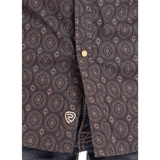 Rock & Roll Denim Black Medallion Button Down Shirt