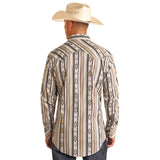 Rock & Roll Cowboy Men's Multi-Southwest Long Sleeve