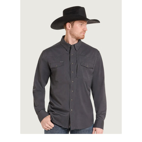 Rock & Roll Denim Men's Nylon TEK Solid Core Long Sleeve Shirt