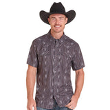 Rock & Roll Denim Men's Black Stripe Tek Western Shirt