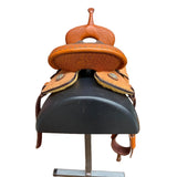 Back View of Scott Thomas 14" Spine Relief Barrel Saddle