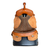 Top View of Scott Thomas 14" Spine Relief Barrel Saddle