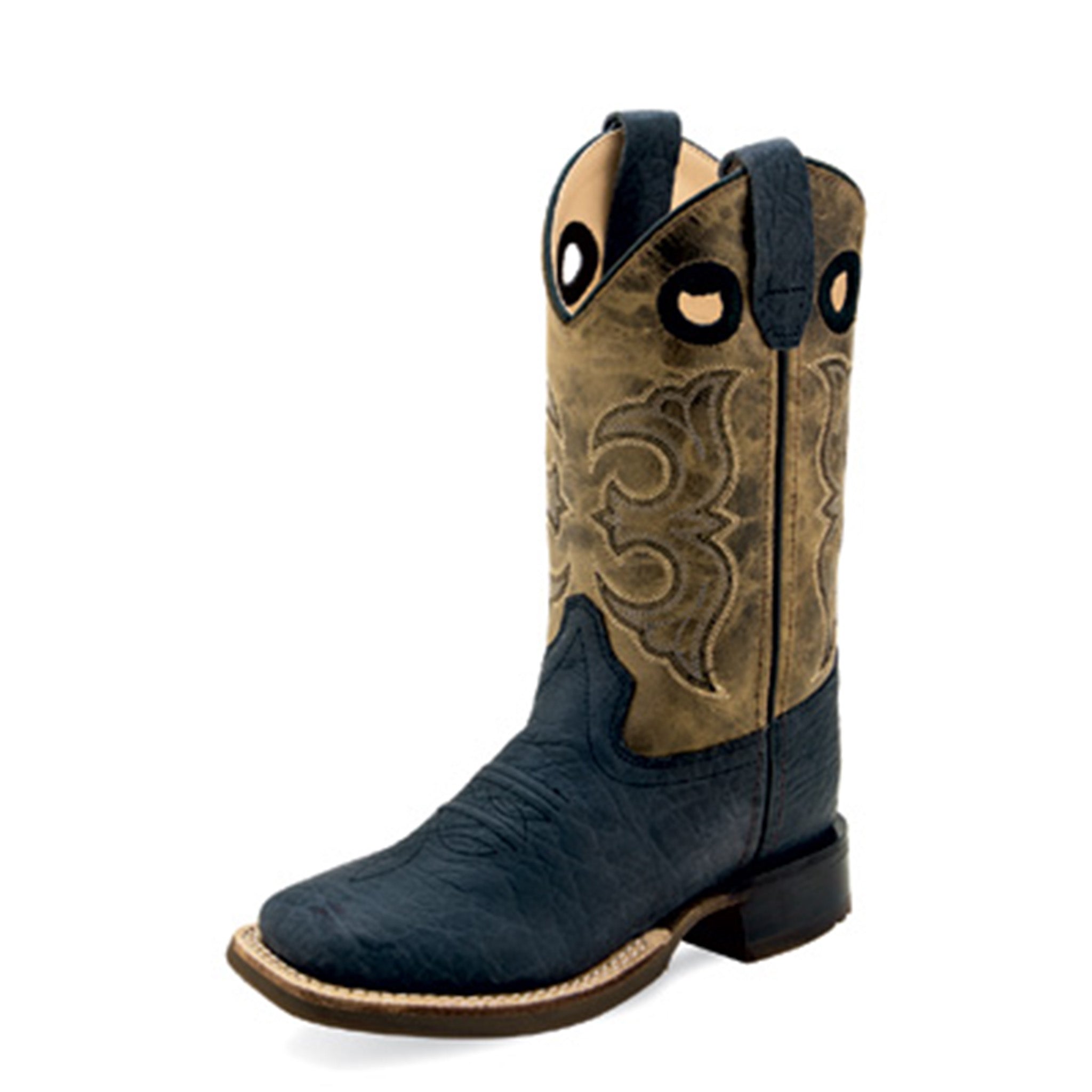 Old West Boy's Black Tan Western Boots – Western Edge, Ltd.