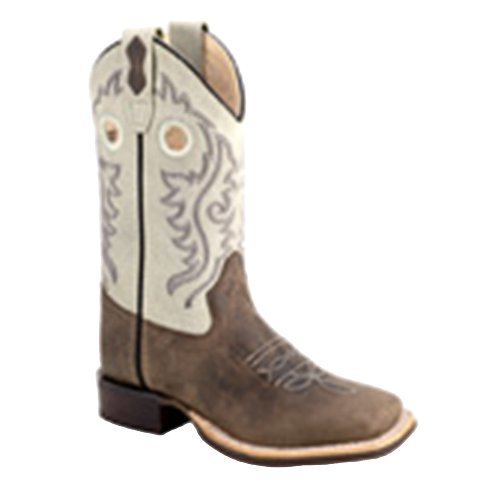 Old West Youth Cream Square Toe