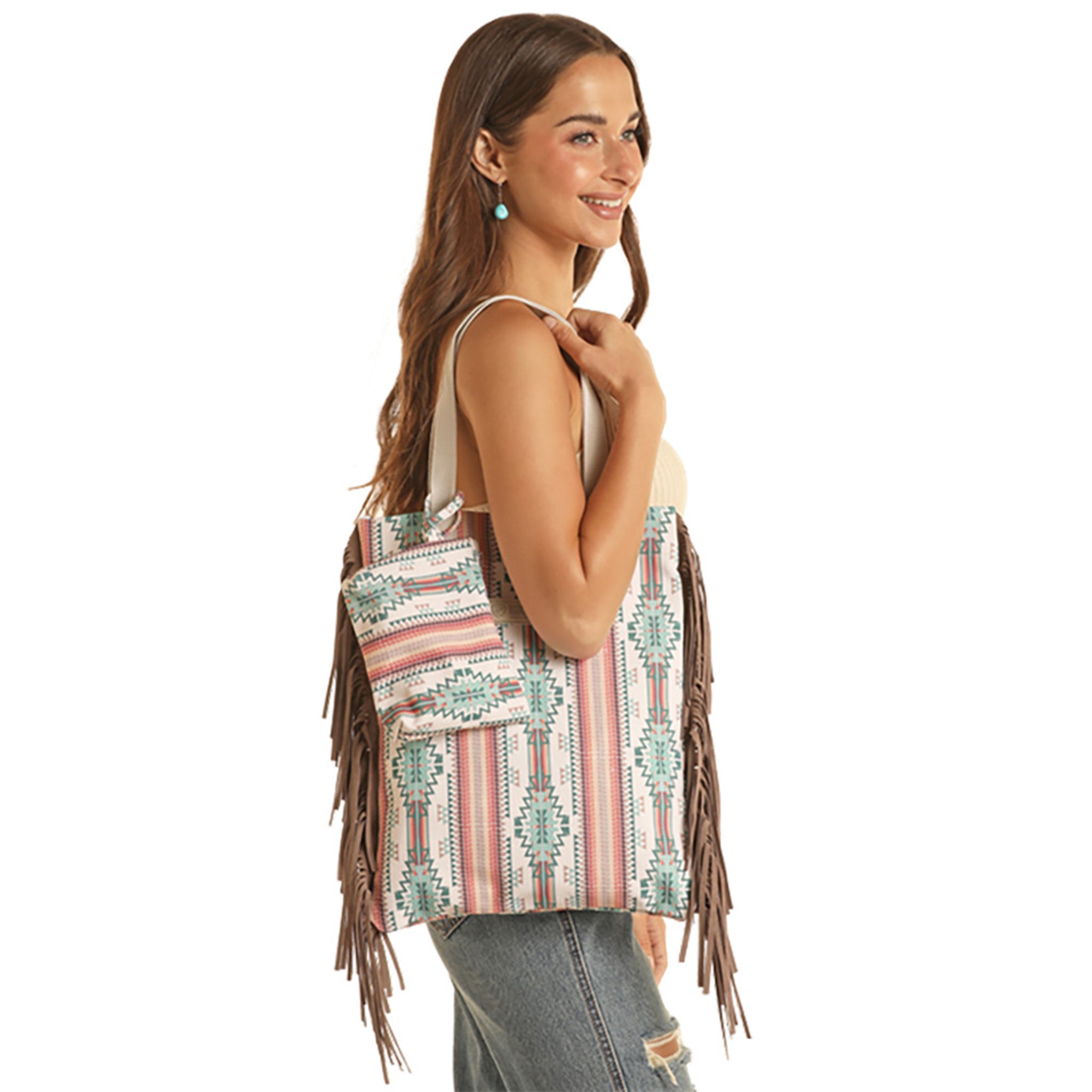 Rock Roll Women s Multi Aztec Tote Bag
