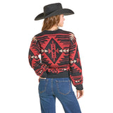 Multicolor Aztec Knit Sweater Back Detail
