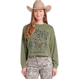 Women’s Graphic Pullover – Forest Green