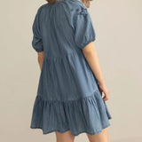 Myra Women's Embroidered Star Denim Dress