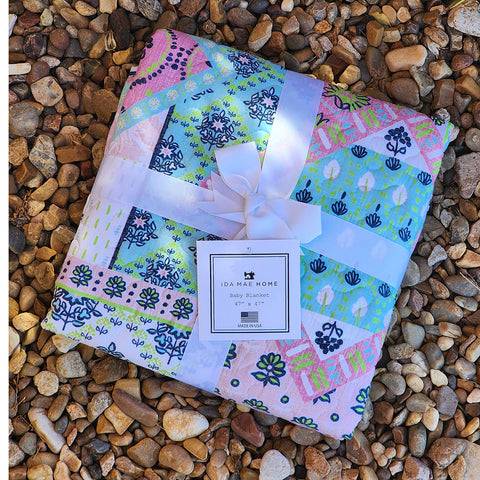 Baby Green Patch Work Blanket