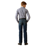 Back view of boys straight leg slim fit jean 