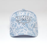 Kimes Ranch Bellevue Paisley Cap featuring a paisley front panel, structured crown, curved bill, and breathable mesh back.