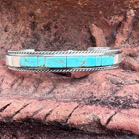 "Cee" Kingman Rope Detail Inlayed Cuff