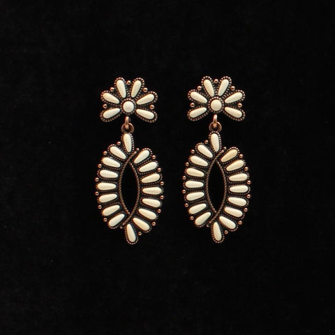 Blazin Roxx Ivory Stone Earrings
