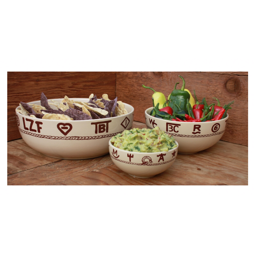 3 piece branded bowl set, Small, medium, Large 