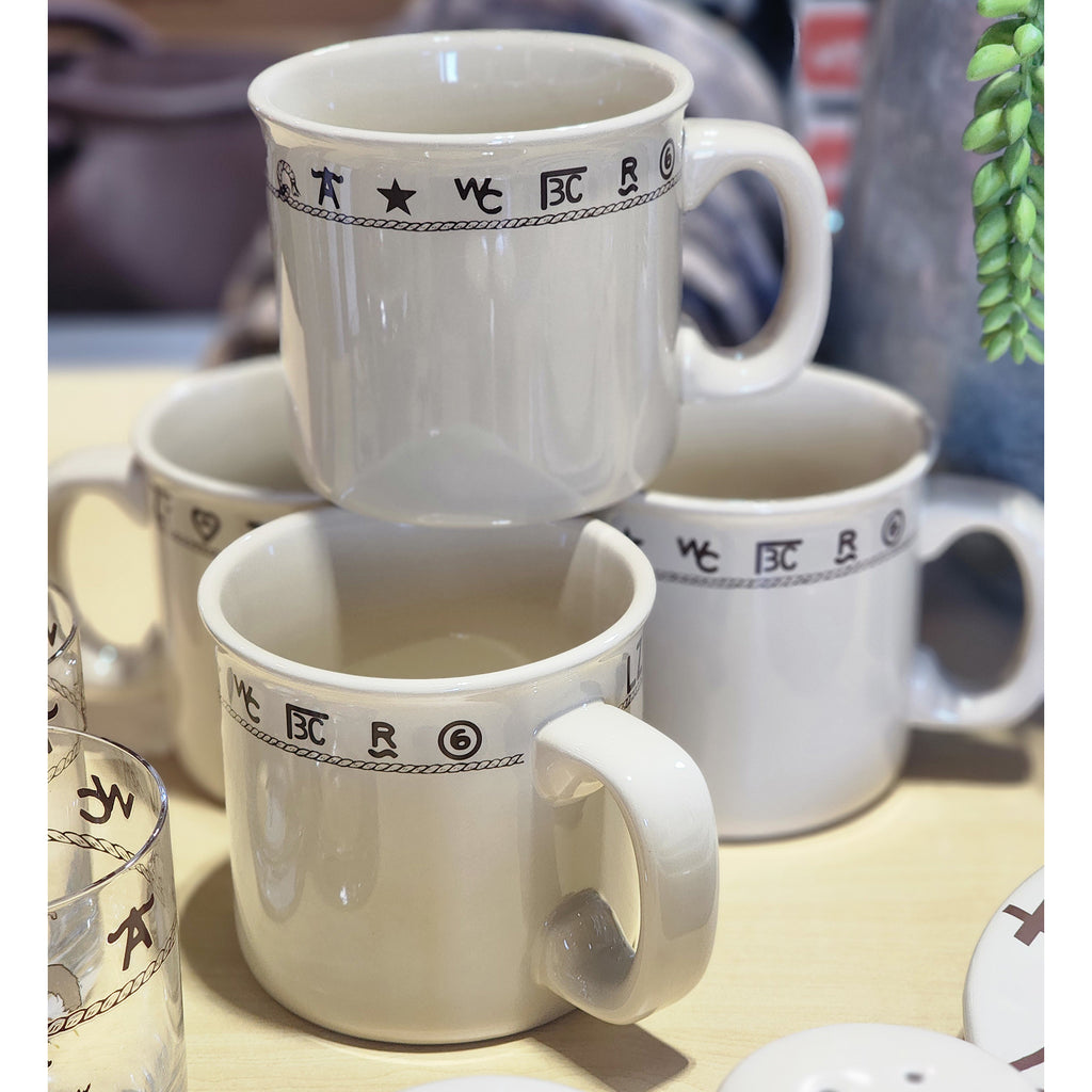 Brands at the top of mugs, 20oz. 