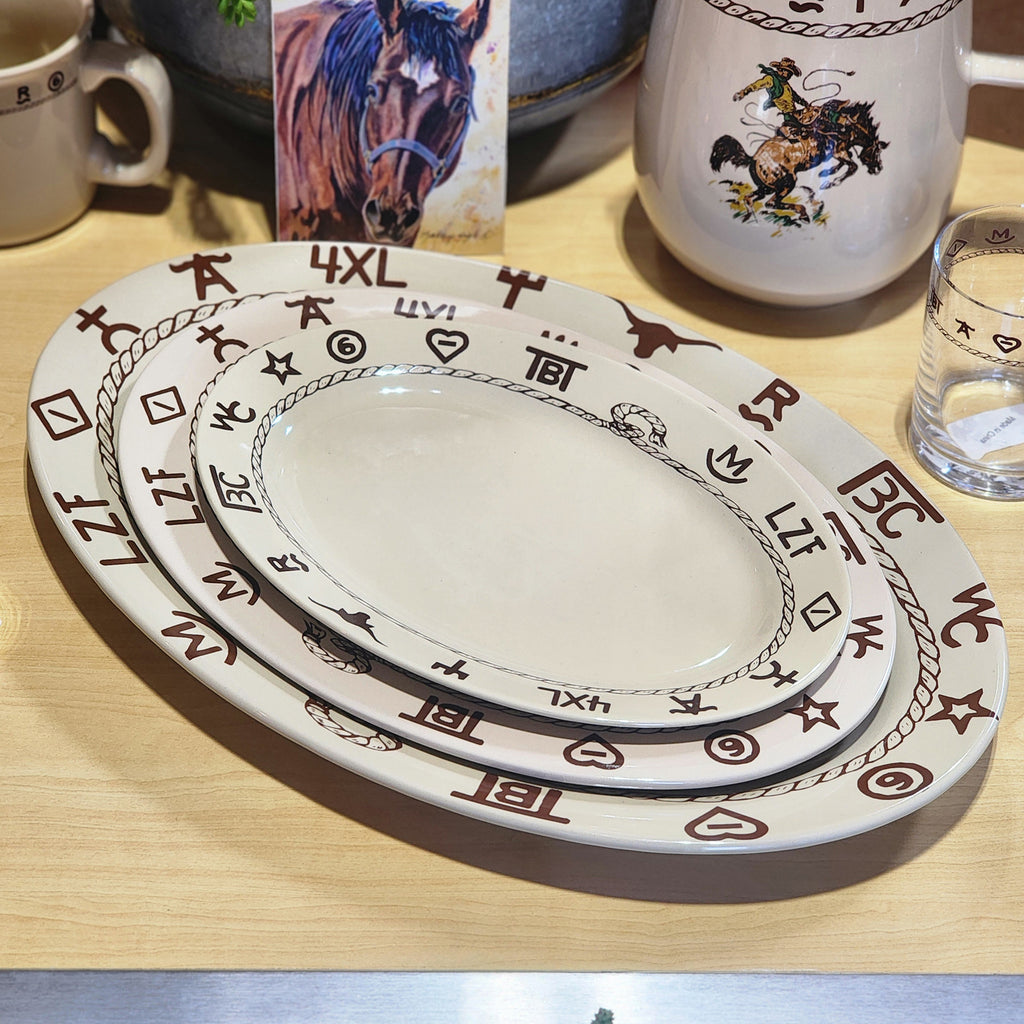3 piece small, medium. large platter set 