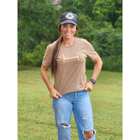 Brown crew Neck with Copper Bit 